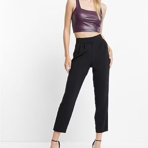 Super High Waisted Pleated Ankle Pant- size 6R
